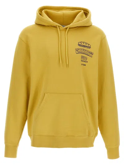 Carhartt Sandwich Logo Hoodie In Yellow