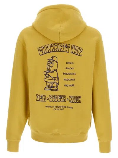 Carhartt Sandwich Logo Hoodie In Yellow