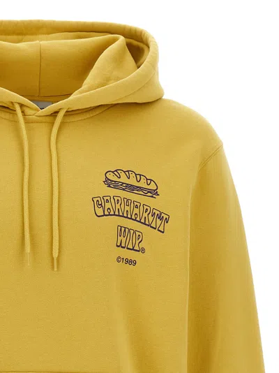 Carhartt Sandwich Logo Hoodie In Yellow