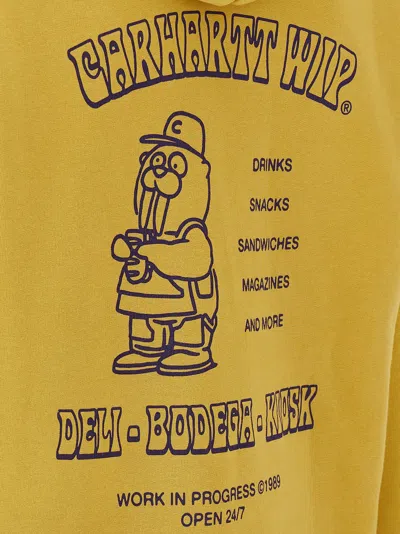 Carhartt Sandwich Logo Hoodie In Yellow
