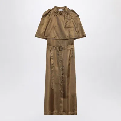 Burberry Viscose Twill Trench Dress In Brown