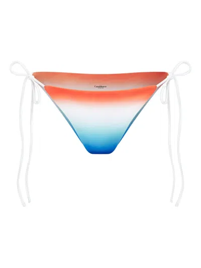 Casablanca Gardient Effect Side-tied Bikini Bottoms In Multi