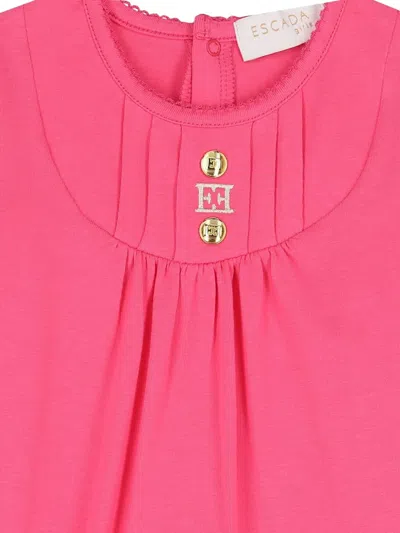 Escada Pleated Logo Pajama In Pink