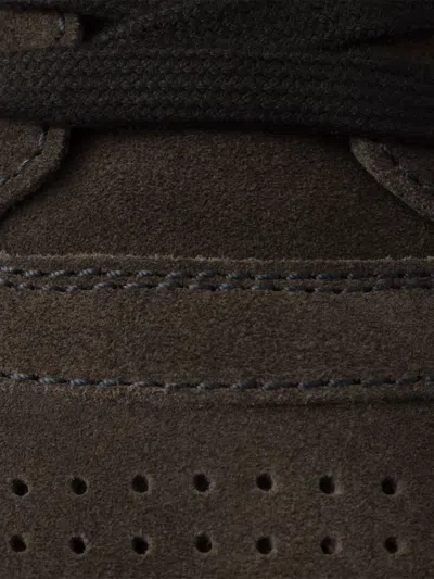 Prada Downtown Suede Sneakers In Brown