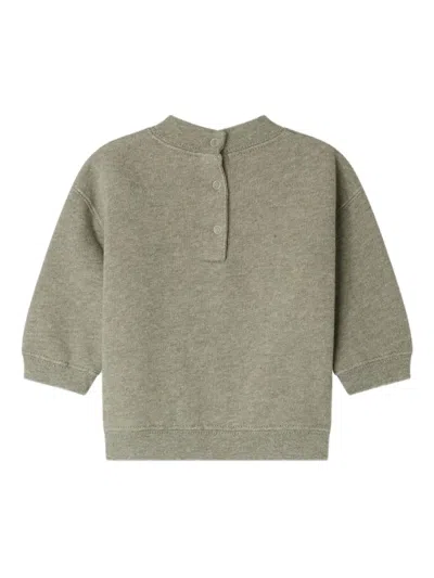 Bonpoint Grey Sweatshirt For Baby Boy With Logo In Gray