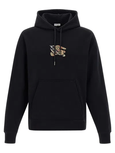 Burberry Simon Hoodie With Front Pocket And Hood In Black