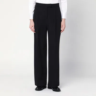 Calvin Klein Wide-leg Trousers With High Waist In Black