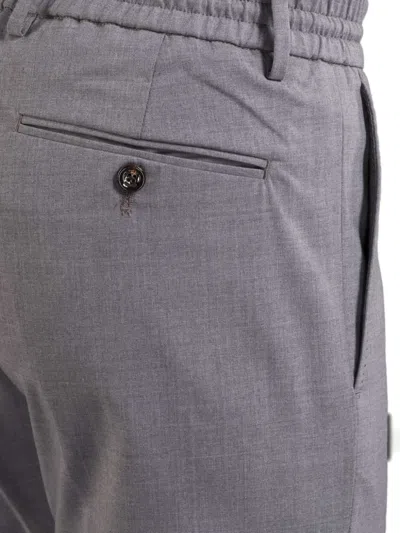 Moorer Drawstring Straight-leg Trousers In Gray