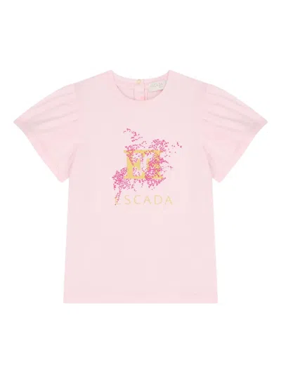 LOGO印花蝴蝶袖T恤