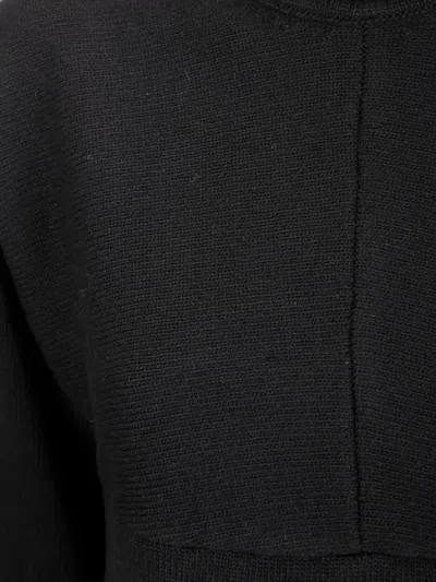 Stefano Mortari Asymmetric Hem Wool Turtleneck Sweater In Black