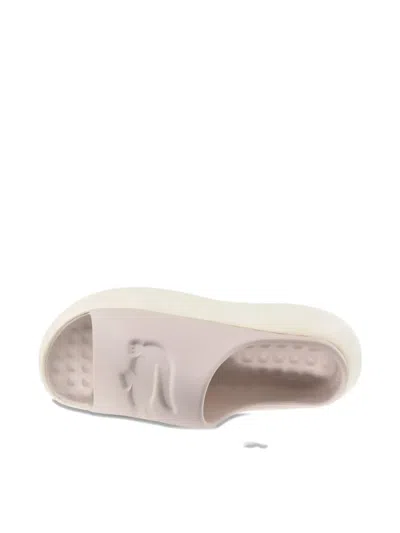 Lacoste Serve 3.0 Platform Slides In Neutral