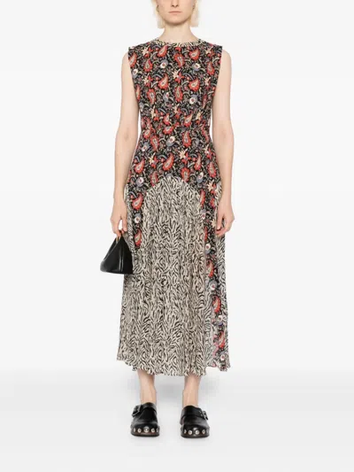 Rixo London Rixo Caroline Printed Chiffon Midi Dress In Multi