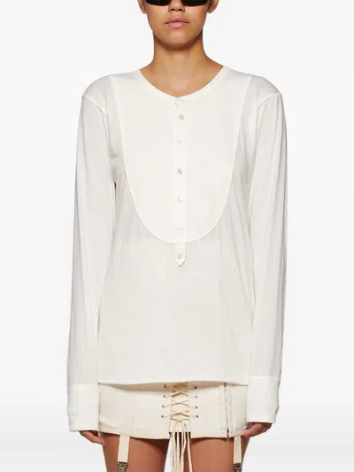 Angelica Montini Studios Button-front Top In White