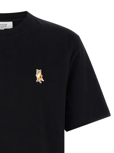 Maison Kitsuné Maison Kitsune Fox Head T Shirt In Black