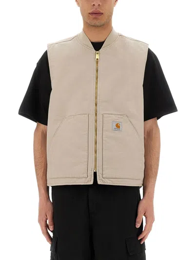 Carhartt Dearborn Canvas Classic Vest In Neutral