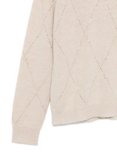 Seventy Diamond-pattern Sequin-embellished Sweater In Neutral