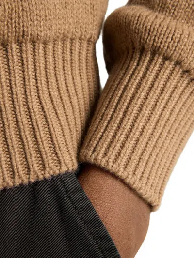 Prada Cashmere Crew-neck Sweater In Brown