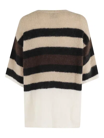 Alysi Maglia Super Mohair Tshirt In Neutral