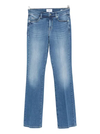 PARIS 褪色效果水洗牛仔裤