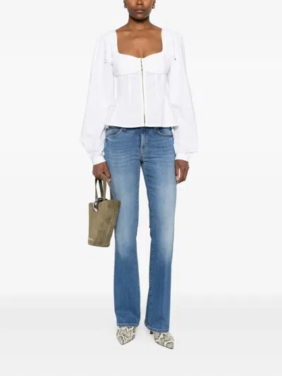 PARIS 褪色效果水洗牛仔裤