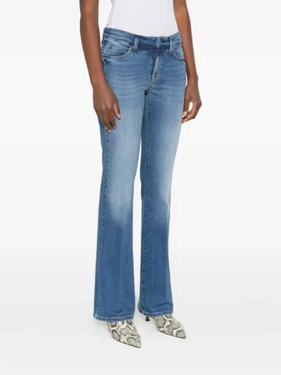 PARIS 褪色效果水洗牛仔裤