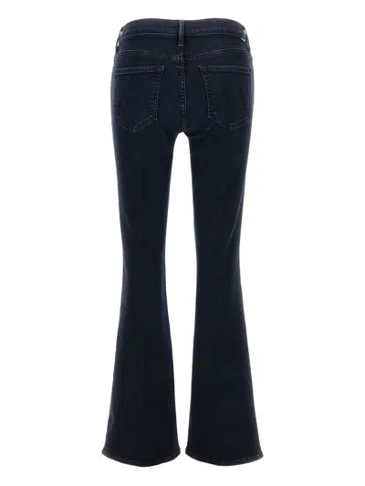 Mother Midnight Blue Stretch Denim The Weekender Jeans In Blue