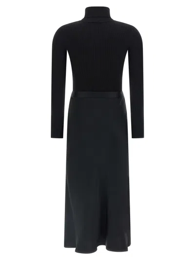 Elisabetta Franchi Turtleneck Dress In Black