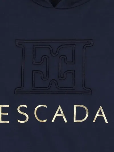 Escada Logo-embroidered Hoodie In Black