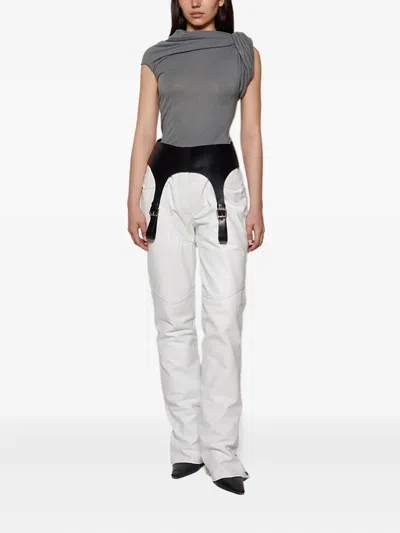 Angelica Montini Studios Leather Harness Belt In Black