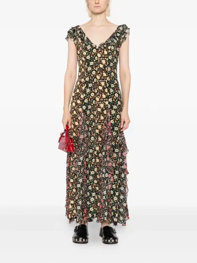 Rixo London Rixo Ambika Floral-print Silk-chiffon Maxi Dress In Multi