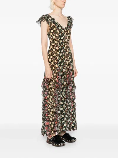 Rixo London Rixo Ambika Floral-print Silk-chiffon Maxi Dress In Multi