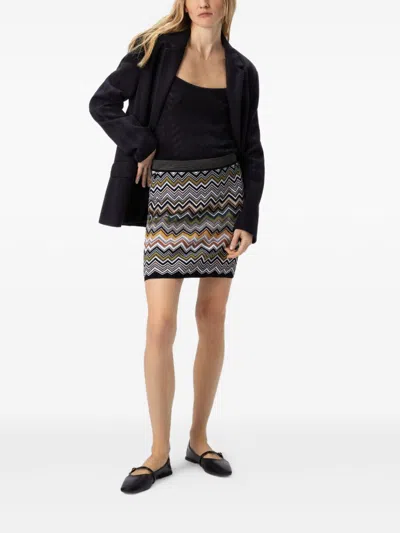 Missoni Mini Skirt With Chevron Pattern In Multi