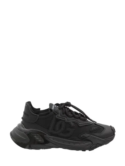 Dolce & Gabbana Daymaster Black Leather Blend Sneakers In Black