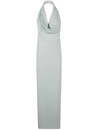 Drhope Draped Halterneck Gown In Green