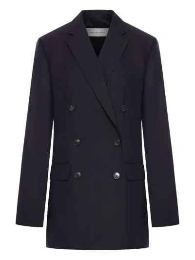 Dries Van Noten Oversized Wool Blazer In Blue