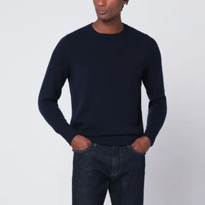 Drumohr Navy Blue Cashmere Sweater In Blue