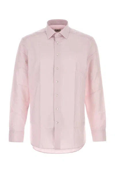 Etro Jacquard Shirt Long Sleeves In Pink