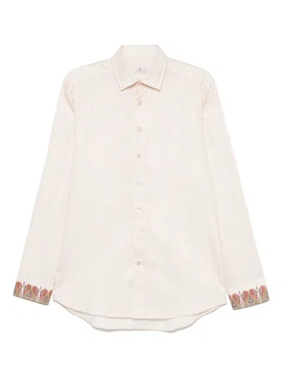 Etro Striped Shirt In Neutral