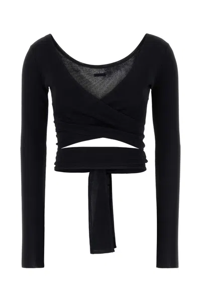 Ferragamo Black Viscose Cardigan In Multi