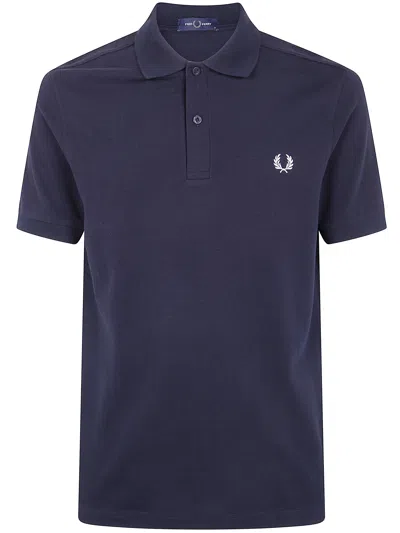 Fred Perry Laurel Wreath-embroidered Polo Shirt In Blue