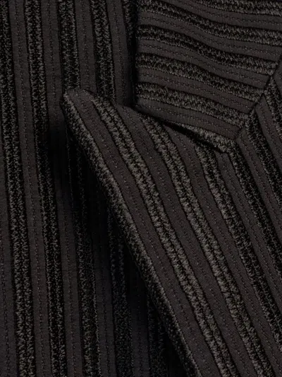 Amiri Striped Double-breasted Blazer In Black