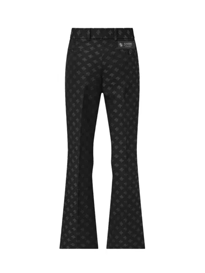 Amiri Ma Quad Monogram Flare Trousers In Black