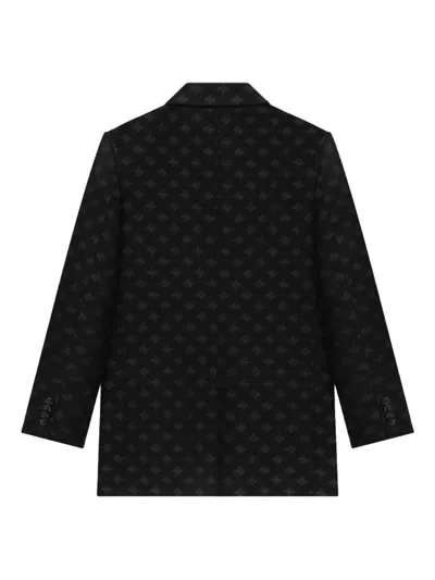 Amiri Logo-pattern Blazer In Black