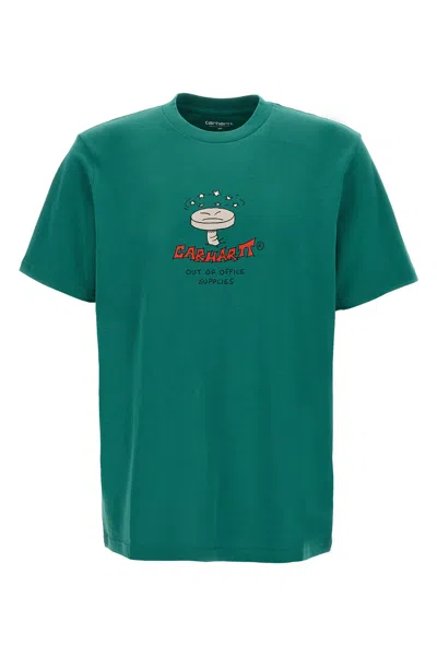 Carhartt Work In Progress Office Supplies Graphic T-shirt In Green