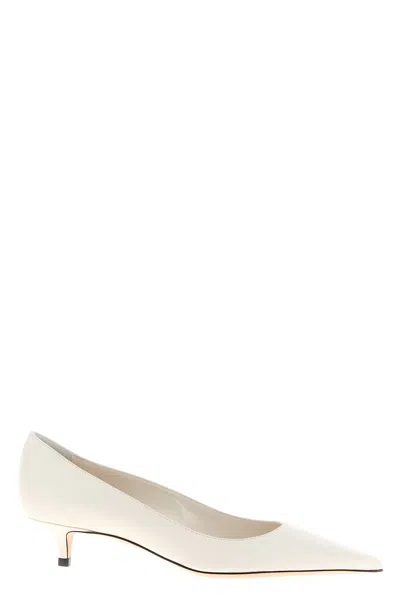 Jimmy Choo Amelia Leather Kitten-heel Pumps In Neutral