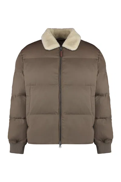 Gant Full-zip Padded Down Jacket In Gray