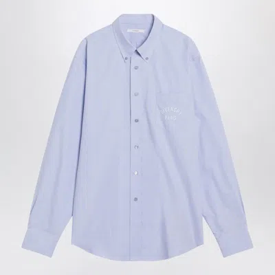 Givenchy Embroidered Logo Long-sleeved Shirt In Blue