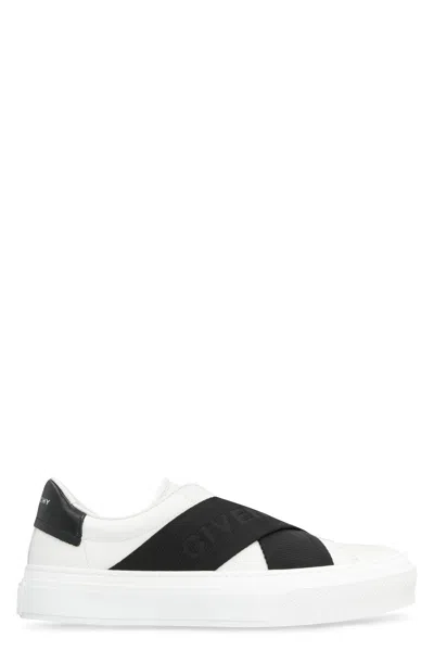 Givenchy City Sport Leather Low-top Sneakers In White