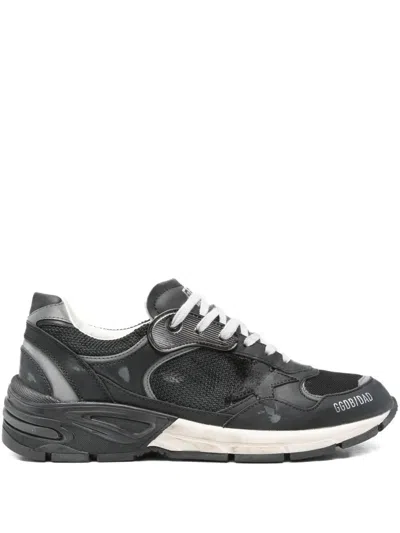 Golden Goose Black Leather And Mesh Running Dad Sneakers In Black