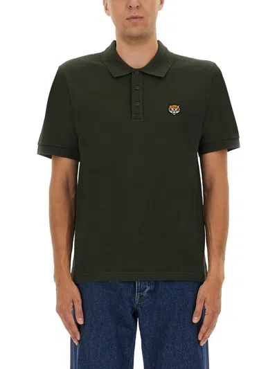 Kenzo Polo Shirt With Happy Tiger Embroidery In Black